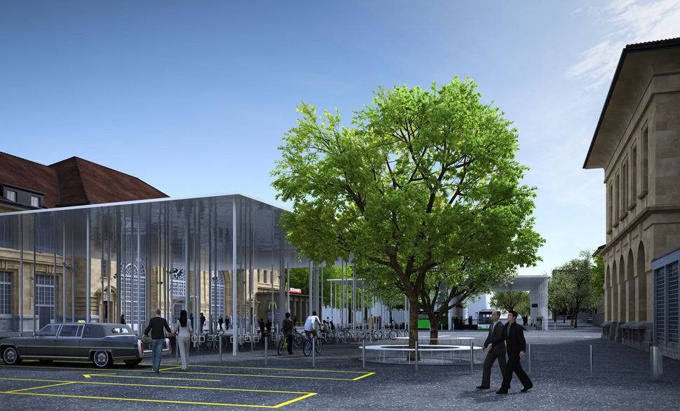 Place de la Gare de La Chaux-de-Fonds Frundgallina